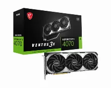 Tarjeta De Video Msi Geforce Rtx 4070, Ventus 3 Oc Edition, 12gb, 192 Bit, Gddr6